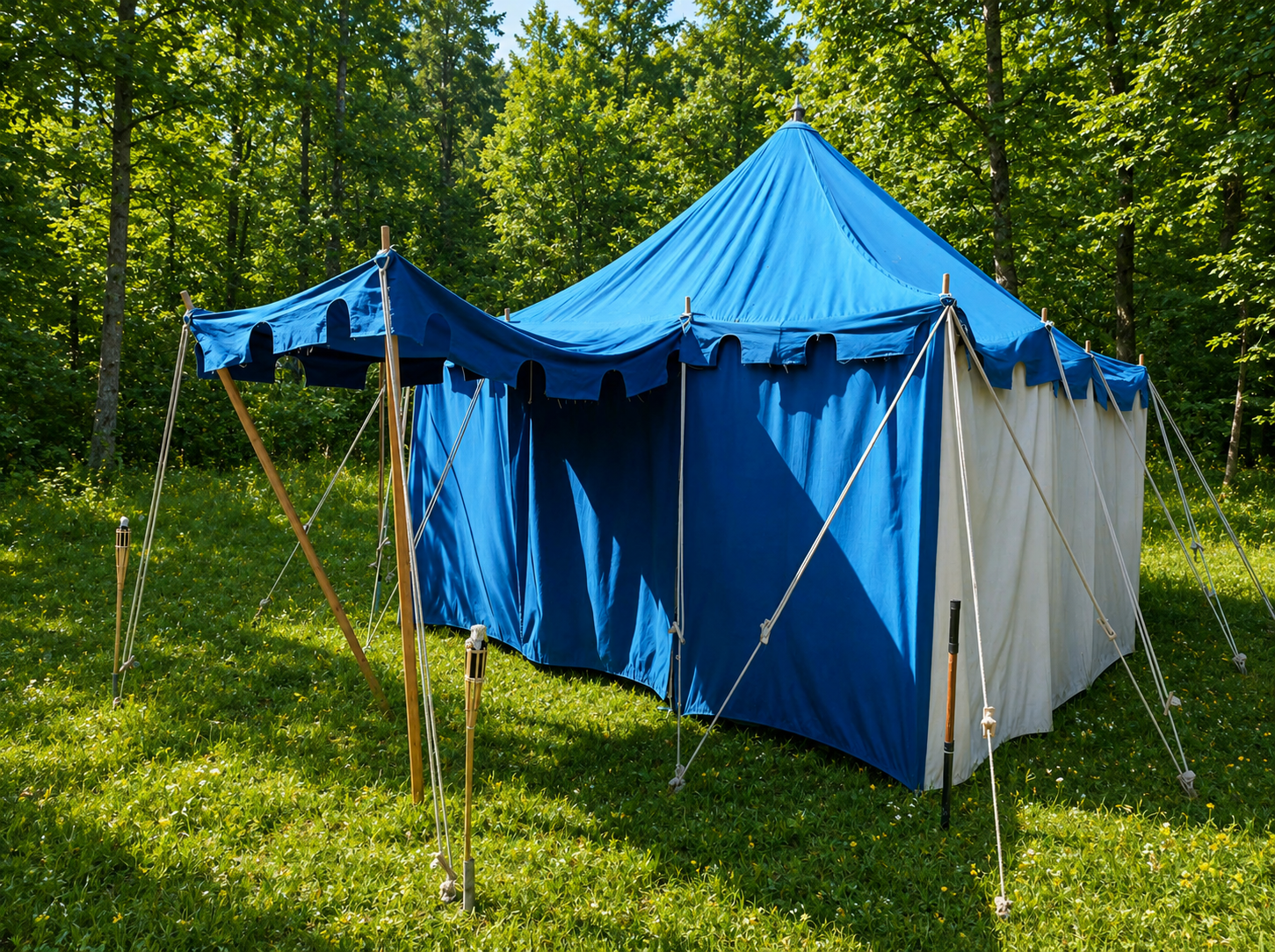 Marktzelt blau-weiß